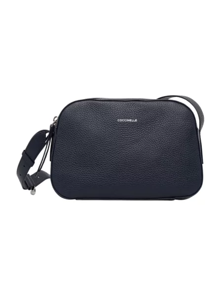 Coccinelle torebka crossbody skórzana niebieska