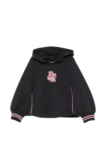 Bluza z kapturem dziecięca Emporio Armani niebieska