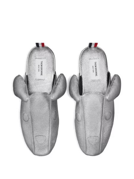Papuci de casă Thom Browne argintiu