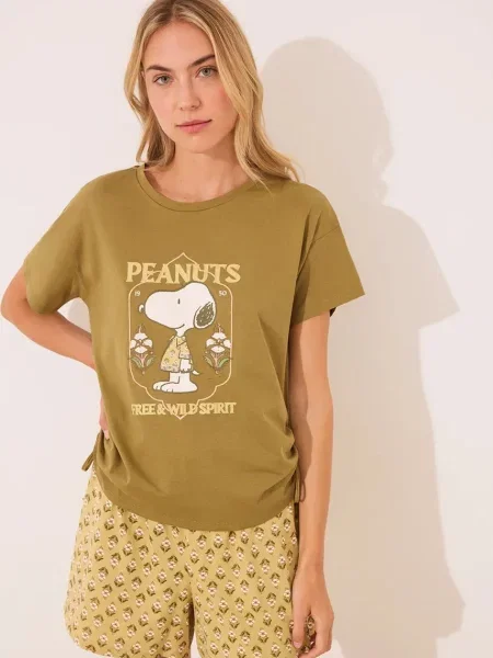 Пижама women'secret SNOOPY дамска от зелено