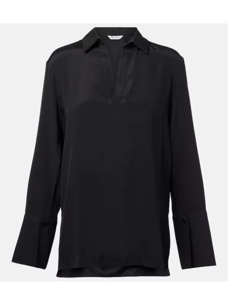 Bluză Max Mara de mătase negru