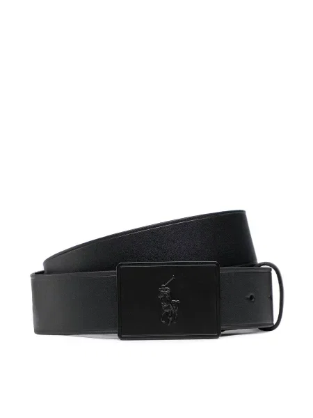 Polo Ralph Lauren Pp Plaque Belt črna