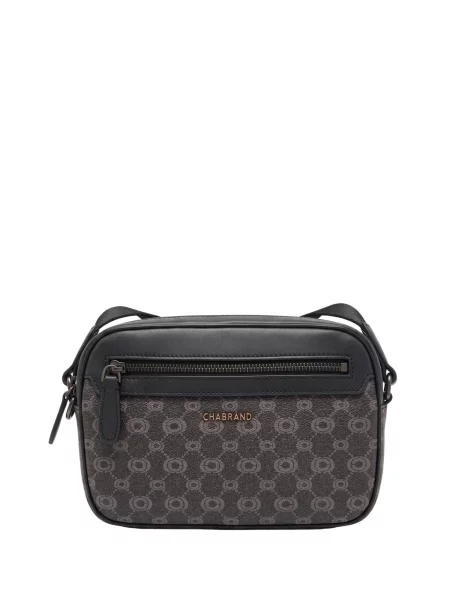 Chabrand Kézitáska Mini sacoche Chabrand noir en toile enduite siglée garnie cuir' fekete