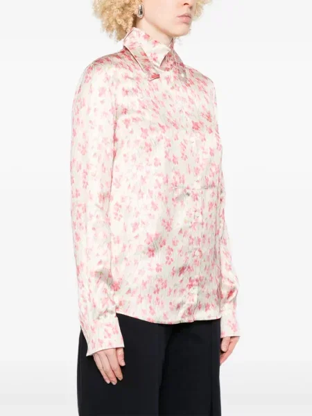 Cămașă Loewe cu model floral cu imagine alb