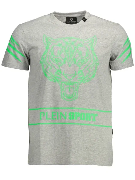 Krátké tričko Plein Sport s krátkými rukávy šedé