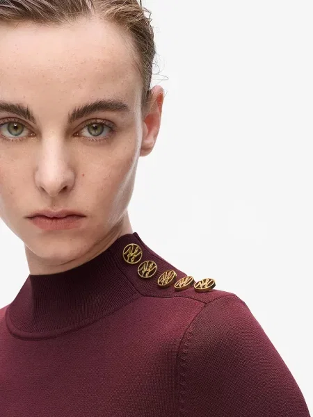 Светр Karl Lagerfeld легкий півгольф бордовий