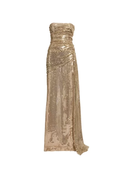 Rochie maxi Elie Saab cu paiete fără bretele