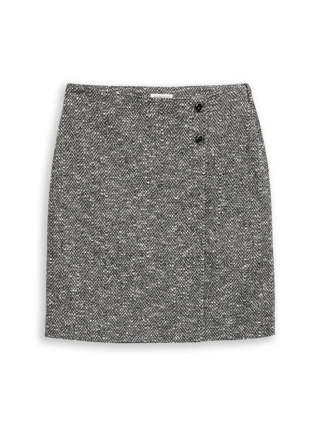 TOM TAILOR Sukňa nebielená / antracitová