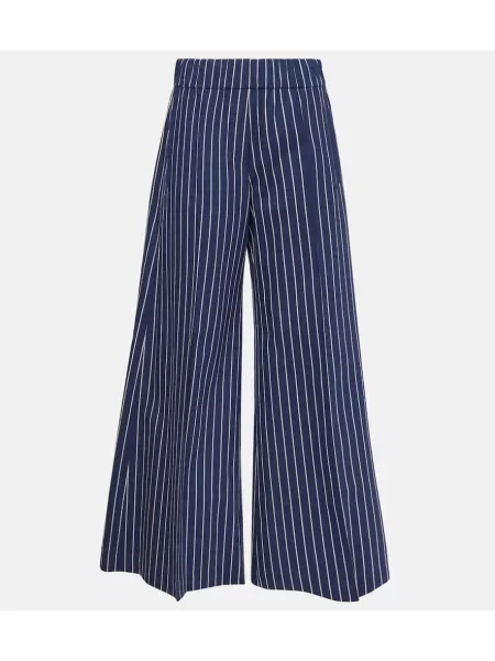 Pantaloni Brunello Cucinelli de mătase albastru