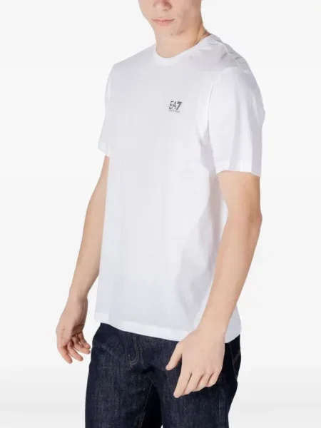 Tricou Ea7 Emporio Armani cu imagine alb