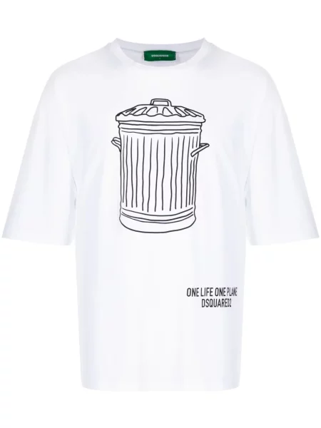 Tricou Dsquared2 cu imagine alb