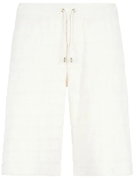 Bermude Giuseppe Zanotti din material terry alb