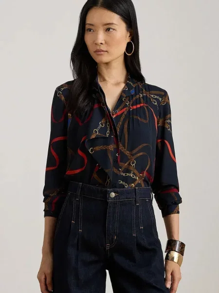 Рубашка Lauren Ralph Lauren синяя