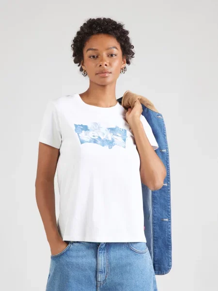 LEVI'S ® Tričko THE PERFECT zafírová / modrosivá biela