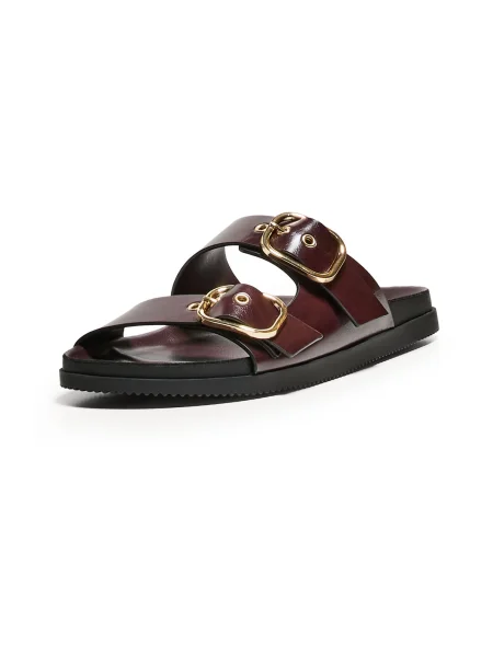 Bershka Saboți burgundy roșu