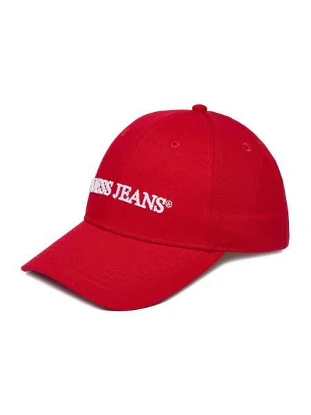 Czapka z daszkiem Guess Jeans czerwona