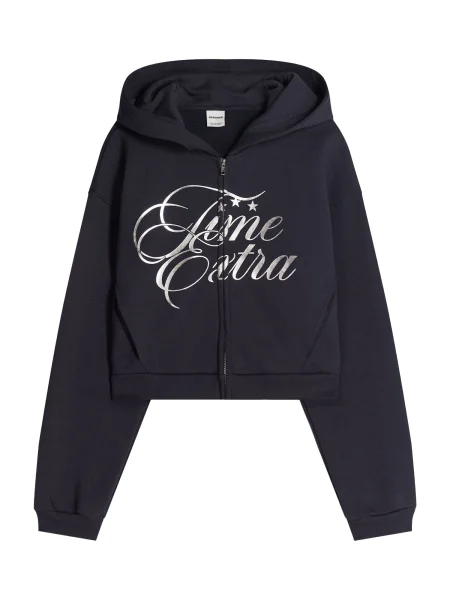 Bershka Hanorac bleumarin / argintiu gri