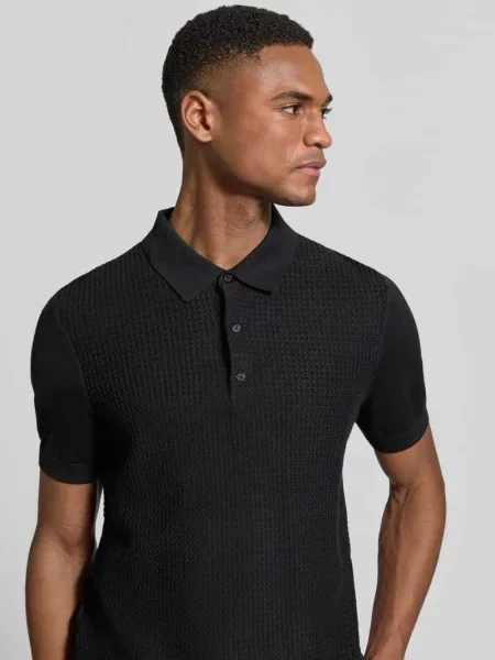 Koszulka polo z czystej bawełny o kroju regular fit Strellson czarne