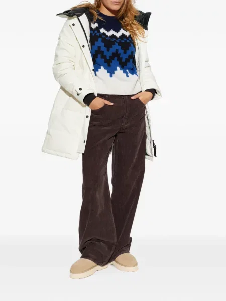 Pulover Canada Goose cu imprimeu geometric albastru