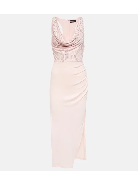 Rochie midi David Koma de cristal până la genunchi de costum roz