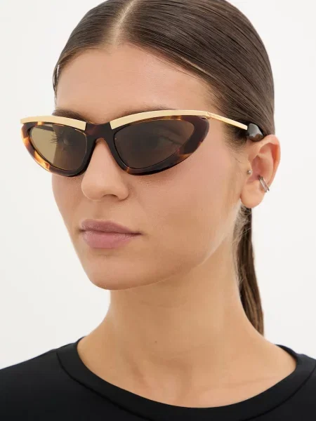 Bottega Veneta ochelari de soare cat eye pentru femei maro