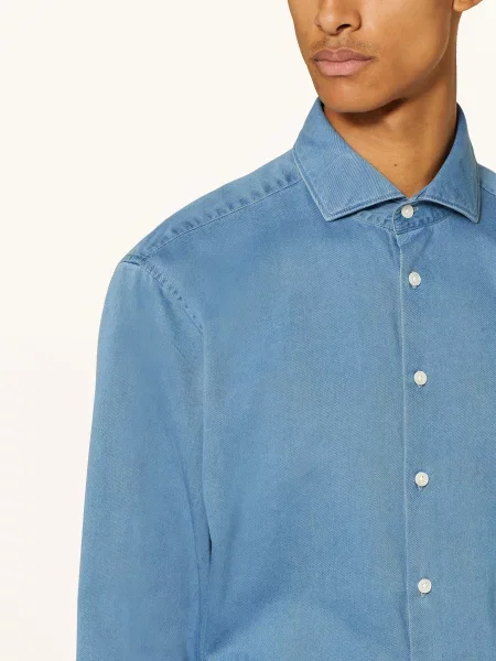 Seidensticker Koszula Regular Fit W Stylu Jeansowym blau niebieska