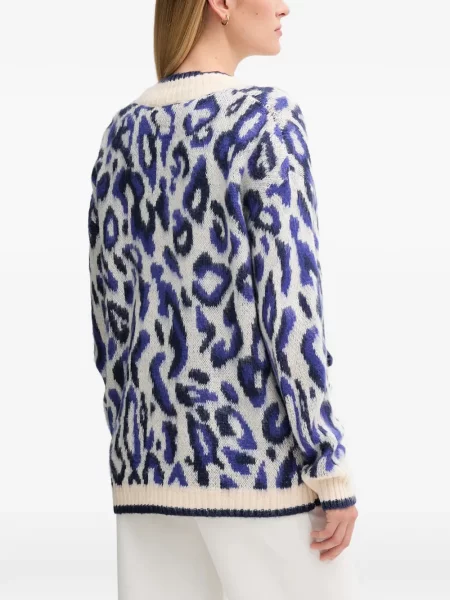 Cardigan Gaudi cu imagine cu model leopard