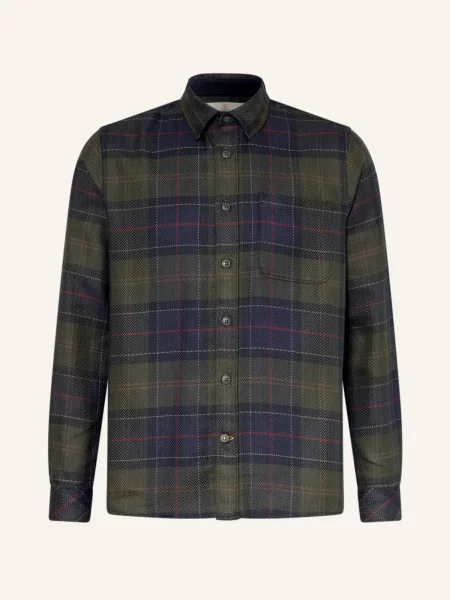 Barbour Košile Relaxed Fit tmavě zelená / tmavě modrá