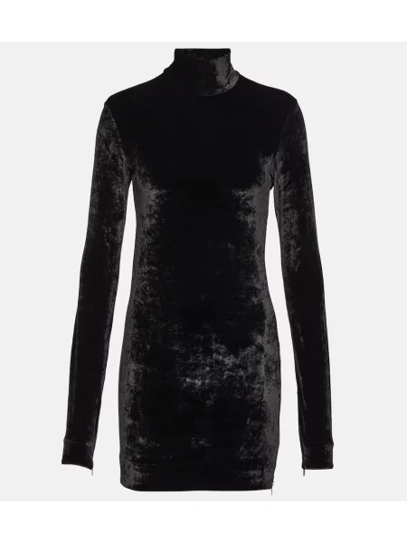 Top Jil Sander de catifea negru