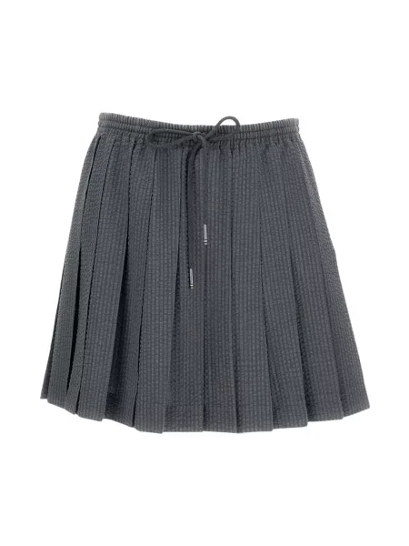 Spódnica plisowana Thom Browne wełniana szara