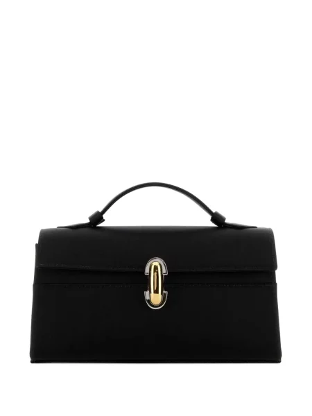 Geantă de mână Savette din satin negru
