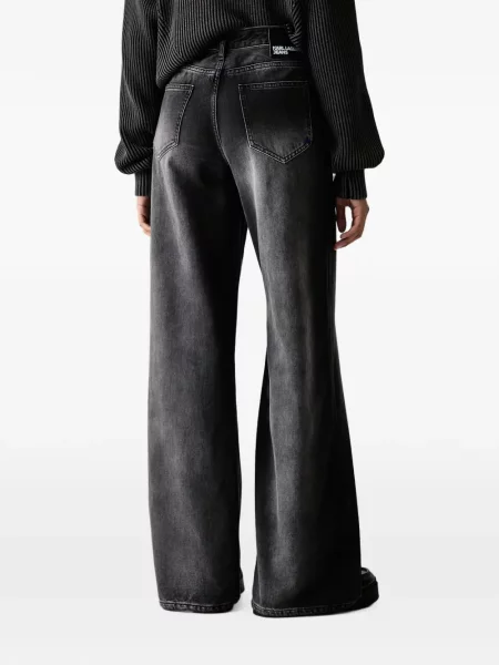 Široke traperice Karl Lagerfeld Jeans crna