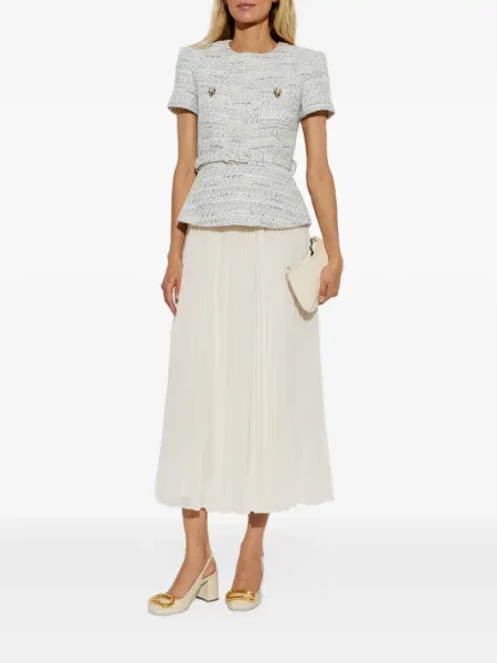 Rochie midi Self-portrait din șifon albastru