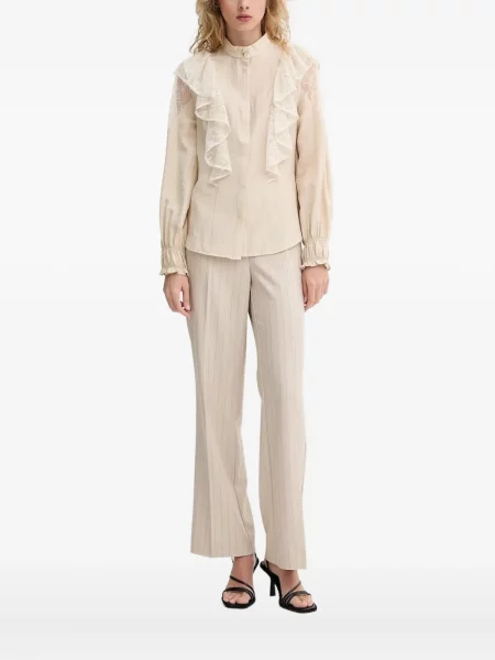 Bluză Bruuns Bazaar cu volane din dantelă