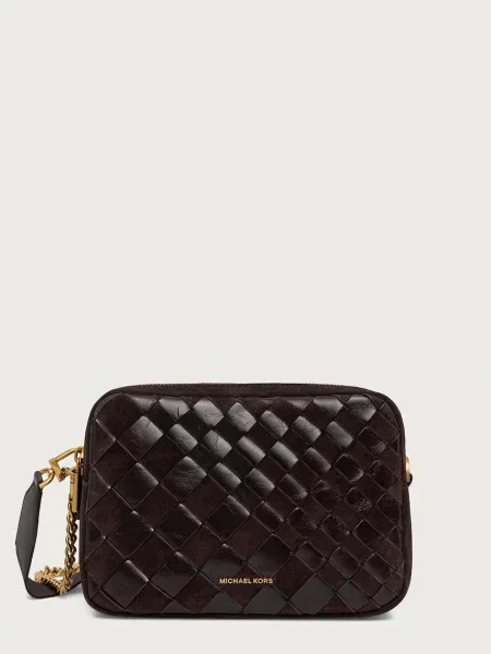 MICHAEL Michael Kors geantă crossbody pentru femei din piele întoarsă BRYANT maro