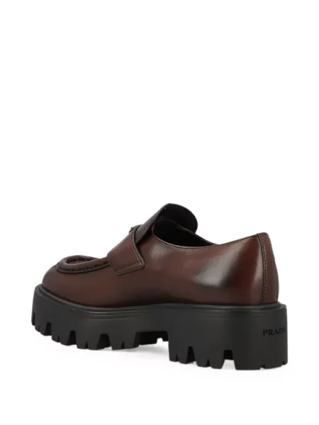 Pantofi loafer Prada din piele maro
