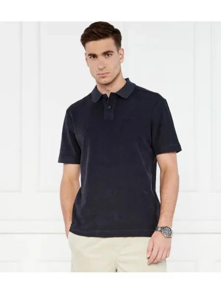 BOSS ORANGE Polo Pe_Towel | Relaxed fit portocaliu