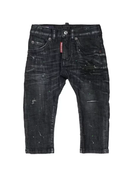 Jeansy dziecięce Dsquared2 czarne