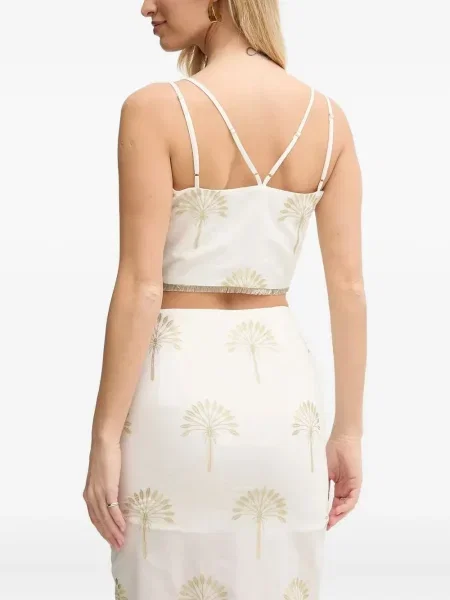 Salopetă Simona Corsellini cu franjuri alb