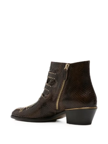 Botine Chloé Susanna cu tepi maro