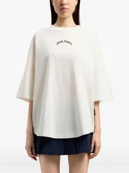 Tricou Palm Angels cu imagine alb