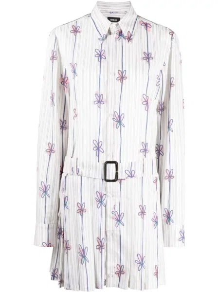 Rochie tip cămașă Egonlab cu model floral cu imagine alb