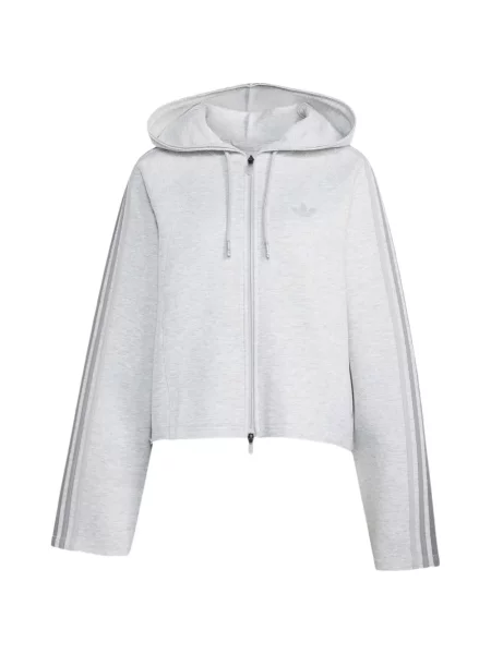 Oříznuté tričko Adidas šedé
