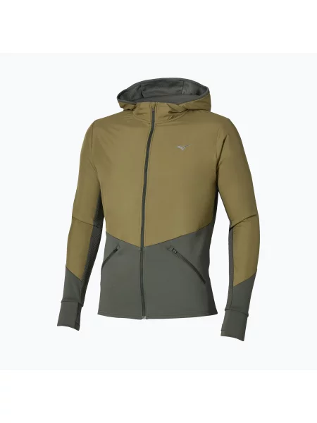 Tricou Mizuno cu glugă cu mâneci lungi alergare