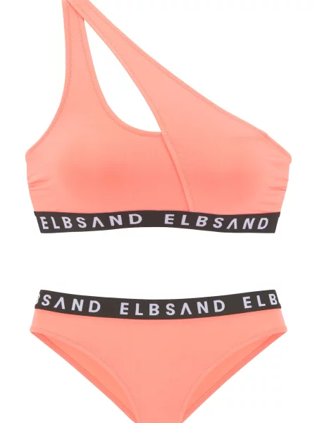 Elbsand Costum de baie două piese portocaliu pastel negru