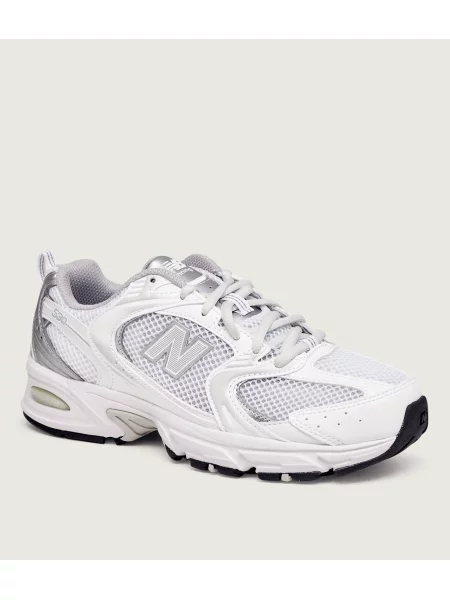 New Balance Sneakers cu adaos de piele alb