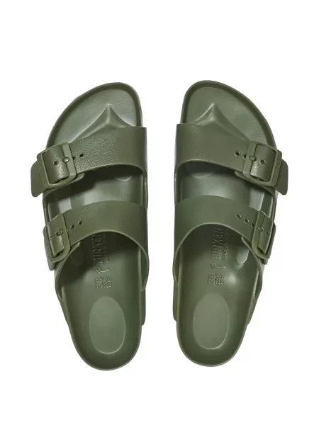 Papuci Birkenstock cu cataramă verde