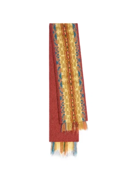 Fular Dries Van Noten de lână roșu