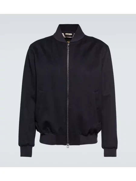 Кашмирено яке тип бомбър Loro Piana синьо