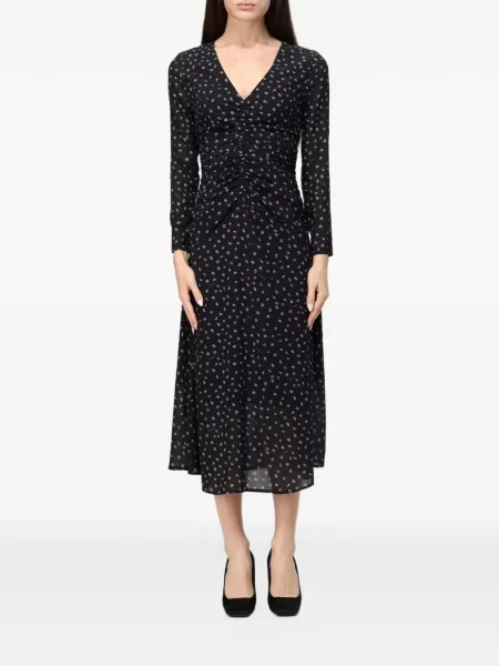 Rochie midi Mar De Margaritas cu model floral cu imagine negru
